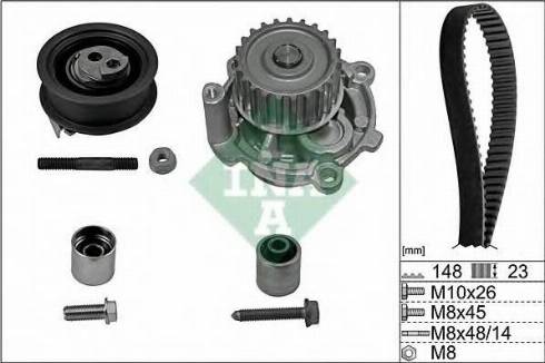 INA 530 0584 30 - Водяной насос + комплект зубчатого ремня ГРМ autosila-amz.com