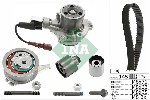 INA 530 0699 30 - Водяной насос + комплект зубчатого ремня ГРМ autosila-amz.com