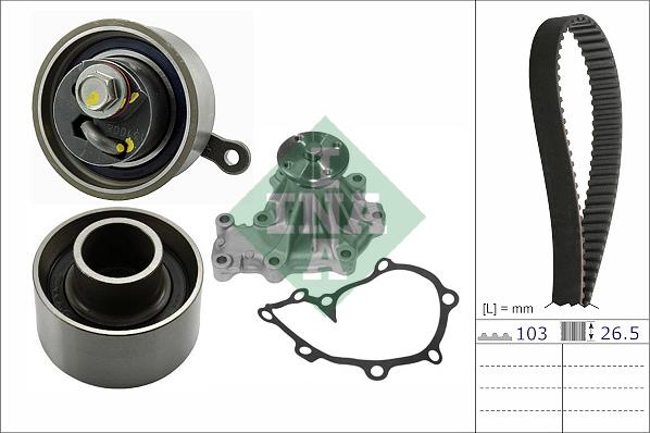 INA 530 0664 30 - Водяной насос + комплект зубчатого ремня ГРМ autosila-amz.com