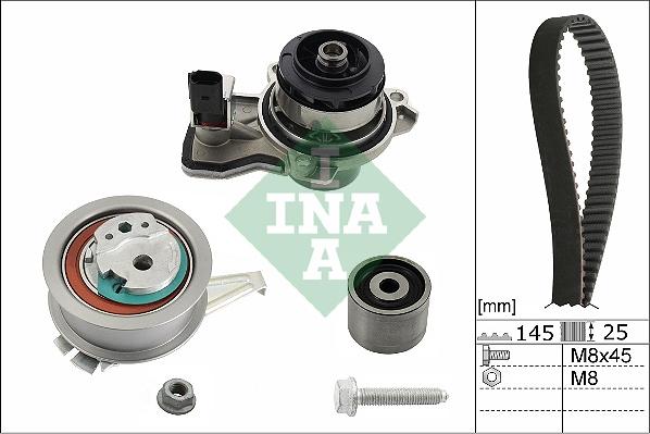 INA 530 0665 30 - Водяной насос + комплект зубчатого ремня ГРМ autosila-amz.com