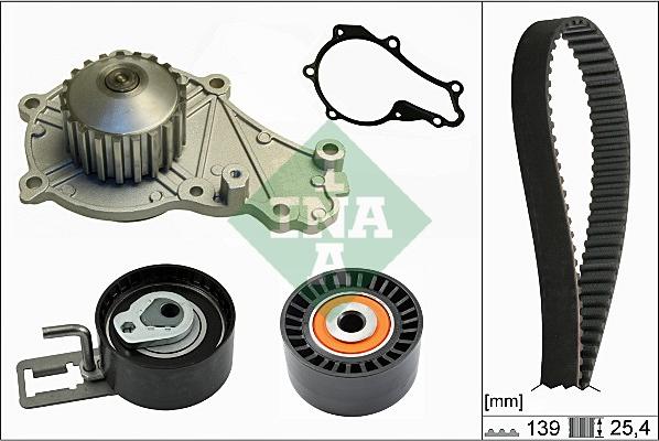 INA 530 0610 30 - Водяной насос + комплект зубчатого ремня ГРМ autosila-amz.com