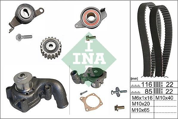 INA 530 0010 31 - Водяной насос + комплект зубчатого ремня ГРМ autosila-amz.com