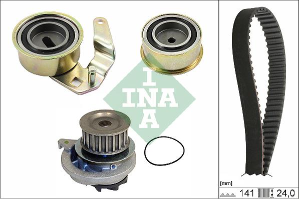 INA 530 0075 30 - Водяной насос + комплект зубчатого ремня ГРМ autosila-amz.com