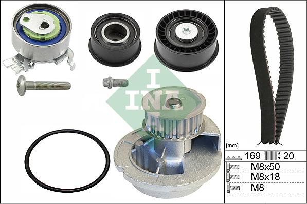 INA 530 0078 31 - Водяной насос + комплект зубчатого ремня ГРМ autosila-amz.com