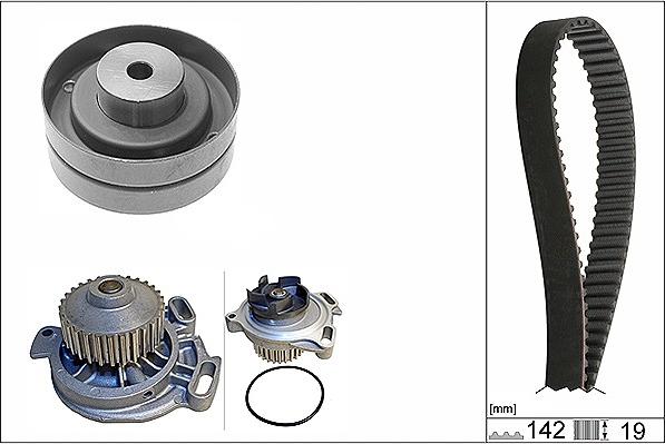 INA 530 0156 30 - Водяной насос + комплект зубчатого ремня ГРМ autosila-amz.com