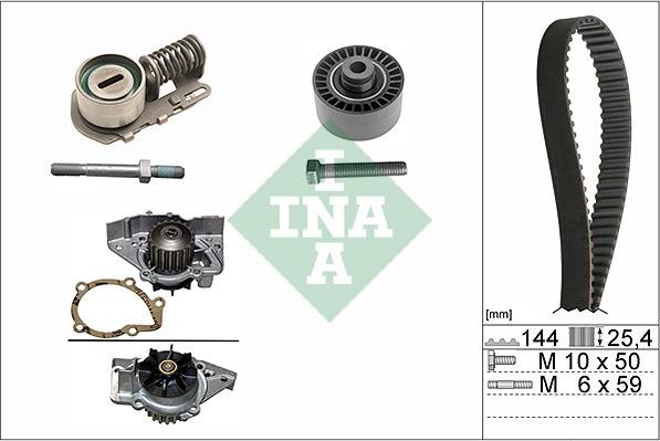 INA 530 0115 30 - Водяной насос + комплект зубчатого ремня ГРМ autosila-amz.com