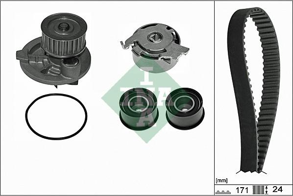 INA 530 0358 31 - Водяной насос + комплект зубчатого ремня ГРМ autosila-amz.com