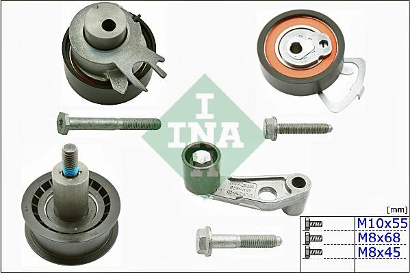 INA 530 0360 09 - Комплект роликов, зубчатый ремень ГРМ autosila-amz.com