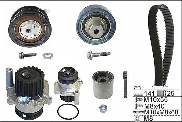 INA 530 0361 32 - Водяной насос + комплект зубчатого ремня ГРМ autosila-amz.com