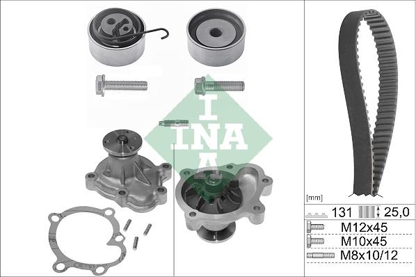 INA 530033830 - Водяной насос + комплект зубчатого ремня ГРМ autosila-amz.com