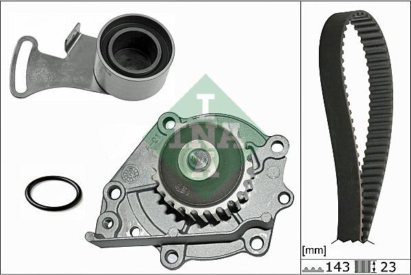 INA 530 0242 30 - Водяной насос + комплект зубчатого ремня ГРМ autosila-amz.com