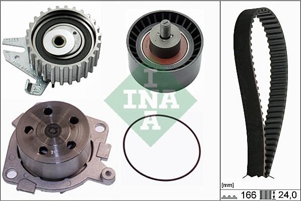 INA 530 0226 30 - Водяной насос + комплект зубчатого ремня ГРМ autosila-amz.com