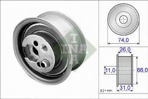 INA 531 0333 20 - Натяжной ролик, зубчатый ремень ГРМ autosila-amz.com