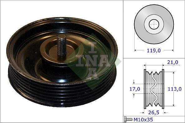 INA 532 0695 10 - Ролик, поликлиновый ремень autosila-amz.com