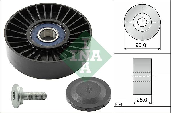 INA 532 0138 10 - Ролик, поликлиновый ремень autosila-amz.com