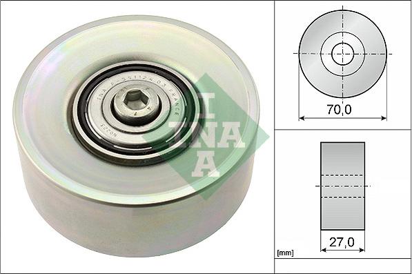 INA 532 0398 10 - Ролик, поликлиновый ремень autosila-amz.com