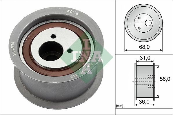 INA 532 0329 10 - Направляющий ролик, зубчатый ремень ГРМ autosila-amz.com