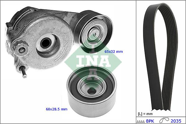 INA 529 1217 10 - Поликлиновый ременный комплект autosila-amz.com