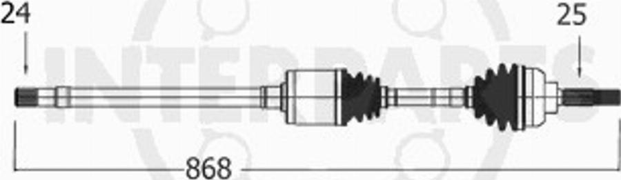 InterParts CT-8-16-206 - Приводной вал autosila-amz.com