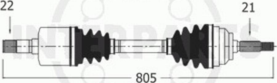 InterParts CT-8-16-217 - Приводной вал autosila-amz.com