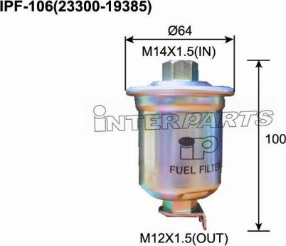 InterParts IPF-106 - Топливный фильтр autosila-amz.com