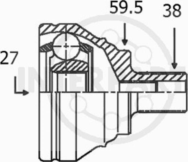 InterParts OJ-1726 - Шарнирный комплект, ШРУС, приводной вал autosila-amz.com