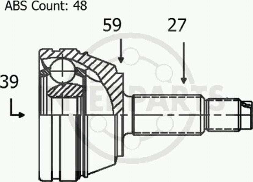 InterParts OJ-1775 - Шарнирный комплект, ШРУС, приводной вал autosila-amz.com