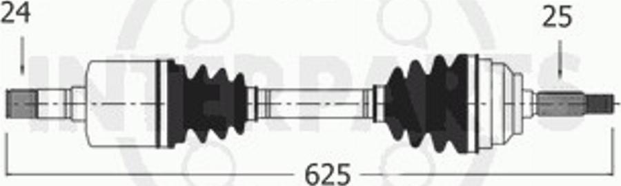 InterParts PG-8-33-107 - Приводной вал autosila-amz.com