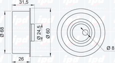 IPD 14-0597 - Натяжной ролик, зубчатый ремень ГРМ autosila-amz.com