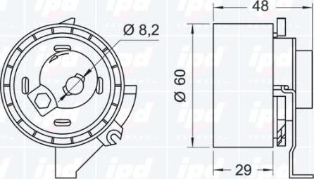 IPD 14-1010 - Натяжной ролик, зубчатый ремень ГРМ autosila-amz.com