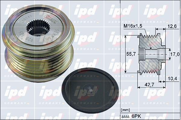 IPD 15-4098 - Шкив генератора, муфта autosila-amz.com