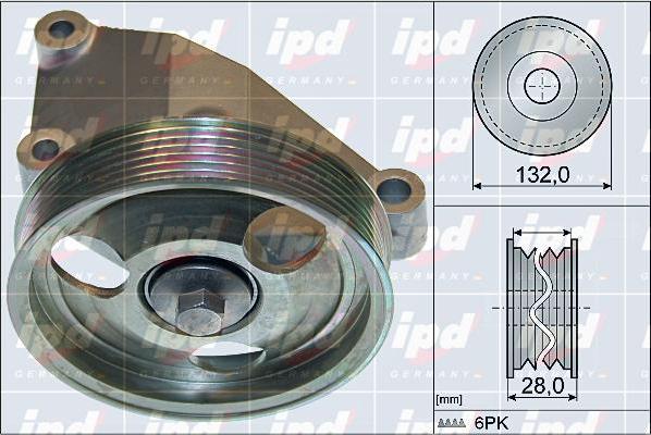 IPD 15-4055 - Ролик, поликлиновый ремень autosila-amz.com