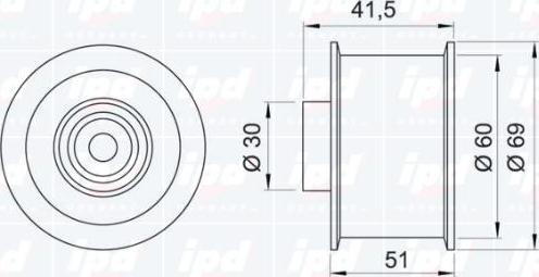 IPD 15-0979 - Направляющий ролик, зубчатый ремень ГРМ autosila-amz.com