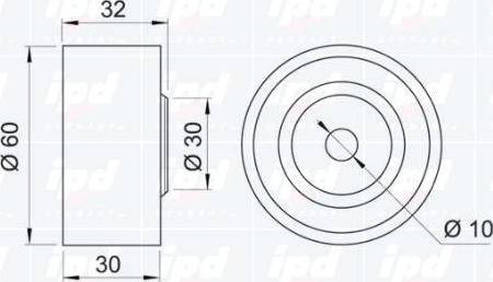 IPD 15-0561 - Направляющий ролик, зубчатый ремень ГРМ autosila-amz.com