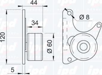 IPD 15-0510 - Направляющий ролик, зубчатый ремень ГРМ autosila-amz.com