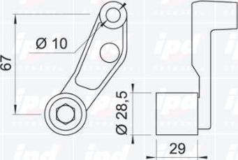 IPD 15-0143 - Ролик нат.ГРМ VW Golf IV/LUPO/Polo/Audi A2 1.4 16/1.6 16V/FSI autosila-amz.com