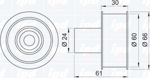 IPD 15-0377 - Направляющий ролик, зубчатый ремень ГРМ autosila-amz.com