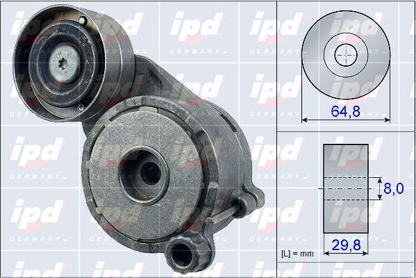 IPD 15-3961 - Натяжитель, поликлиновый ремень autosila-amz.com