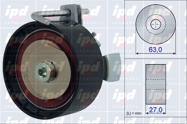 IPD 15-3902 - Натяжной ролик, зубчатый ремень ГРМ autosila-amz.com