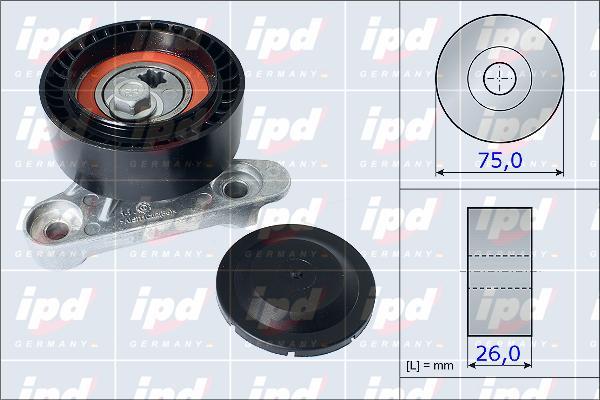 IPD 15-3977 - Ролик, поликлиновый ремень autosila-amz.com