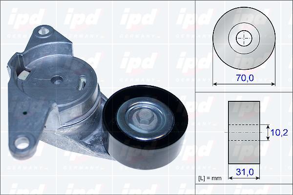 IPD 15-3842 - Натяжитель, поликлиновый ремень autosila-amz.com