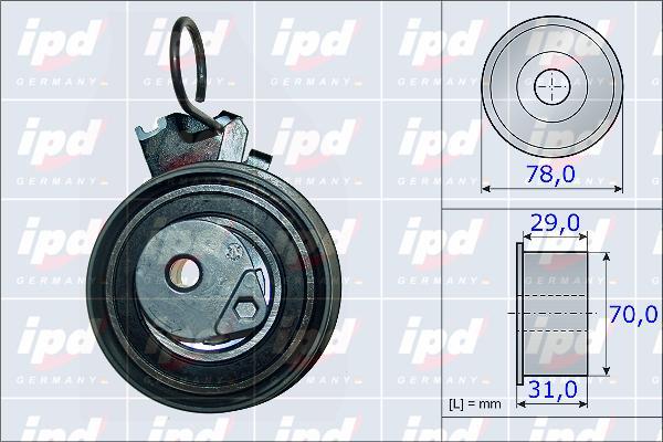 IPD 15-3866 - Натяжной ролик, зубчатый ремень ГРМ autosila-amz.com