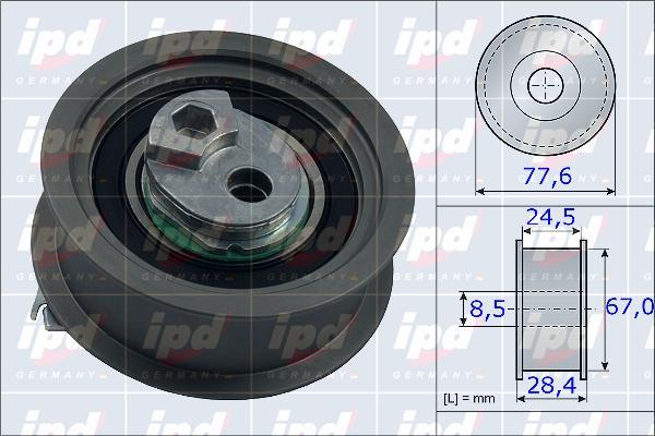 IPD 15-3860 - Натяжной ролик, зубчатый ремень ГРМ autosila-amz.com