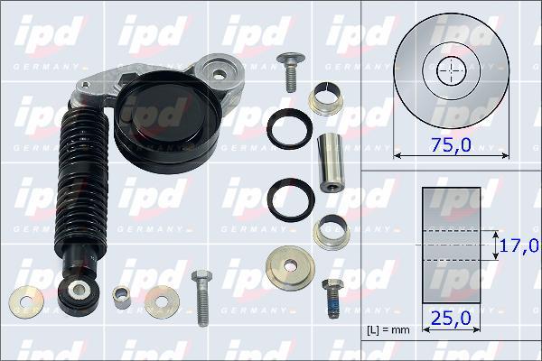 IPD 15-3862 - Ремонтный комплект, рычаг натяжки поликлинового ремня autosila-amz.com