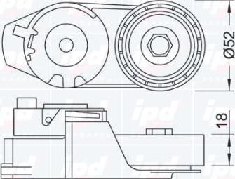 IPD 15-3269 - ролик натяжной с механизмом натяжения!\ Ford Mondeo/Transit 2.0TDCi/2.2TDCi 00> autosila-amz.com