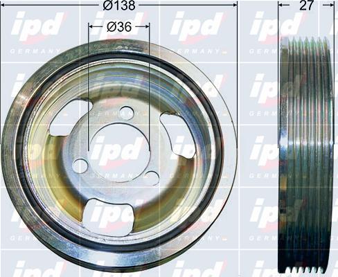 IPD 15-7267 - Шкив коленчатого вала autosila-amz.com