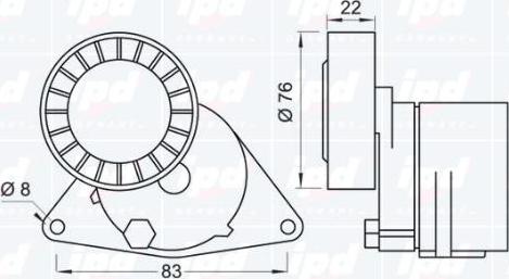 IPD 10-0393 - Натяжитель, поликлиновый ремень autosila-amz.com