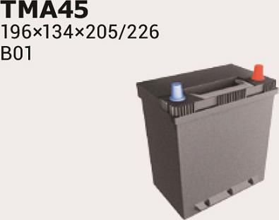 IPSA TMA45 - Стартерная аккумуляторная батарея, АКБ autosila-amz.com