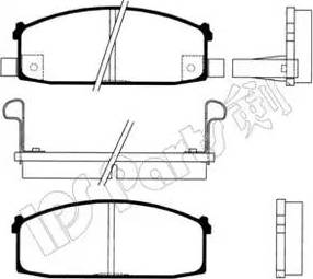 IPS Parts IBD-1141 - Тормозные колодки, дисковые, комплект autosila-amz.com