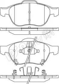 IPS Parts IBD-1278 - Тормозные колодки, дисковые, комплект autosila-amz.com